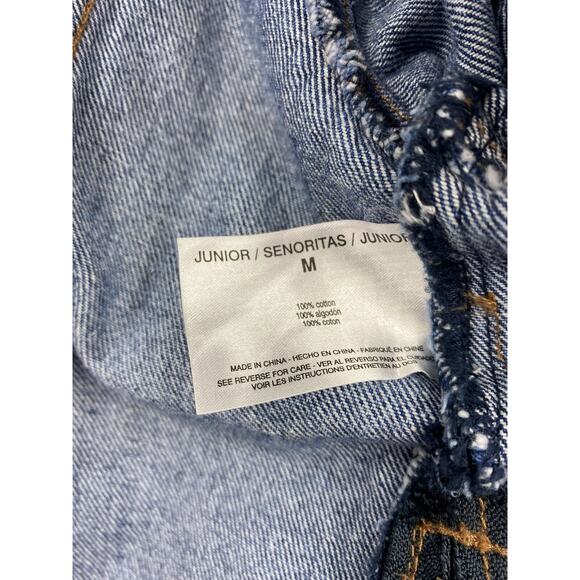 William Rast Womens Jean Jacket Blue Buttons Pockets Collared Cotton Juniors M - Picture 5 of 6